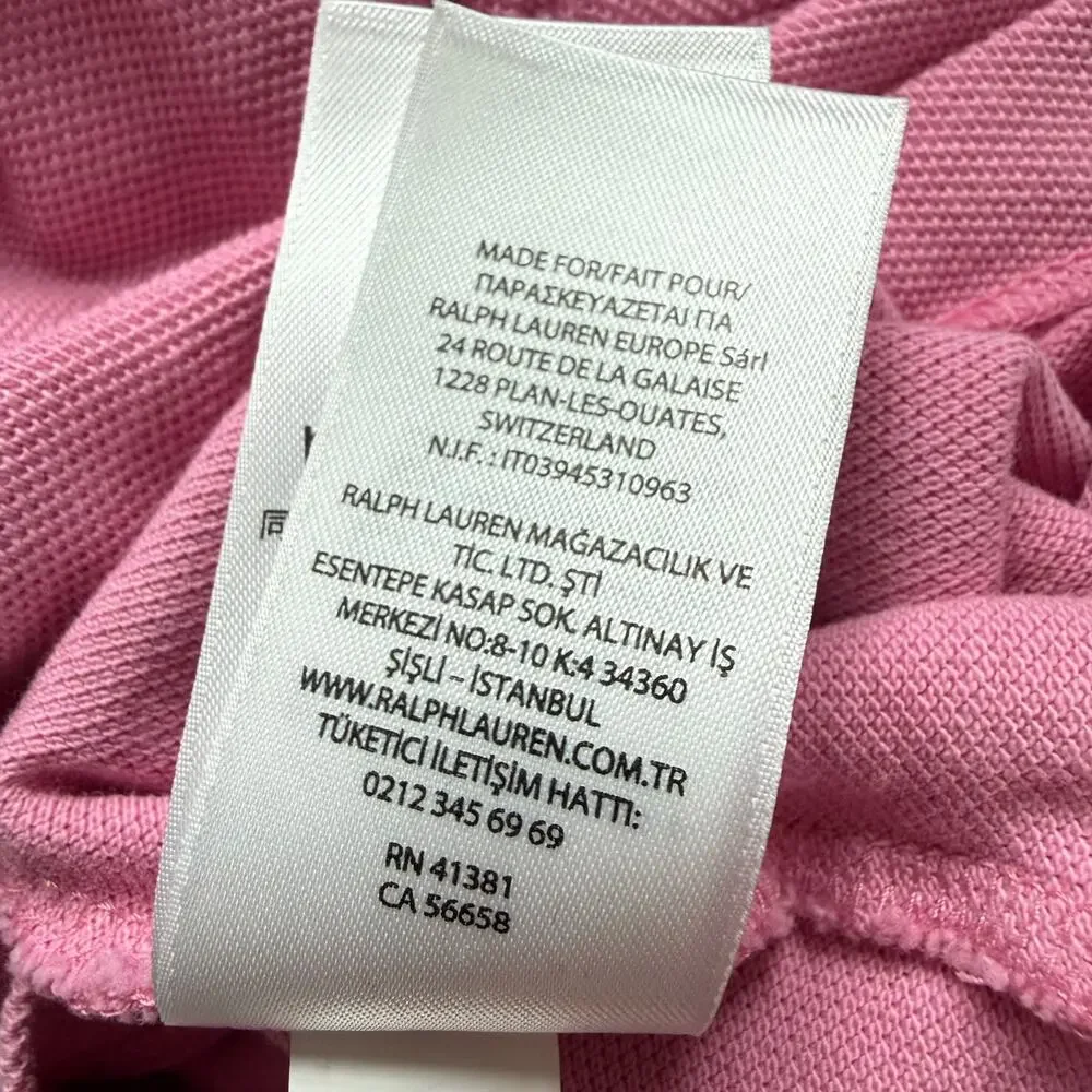 Polo Ralph Lauren Men's Classic Fit Polo Shirt Pink Cotton Size Medium Preppy
